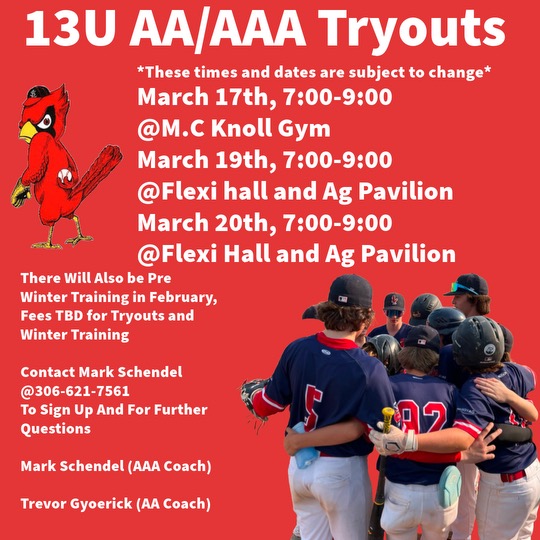 13U AA/AAA Tryouts